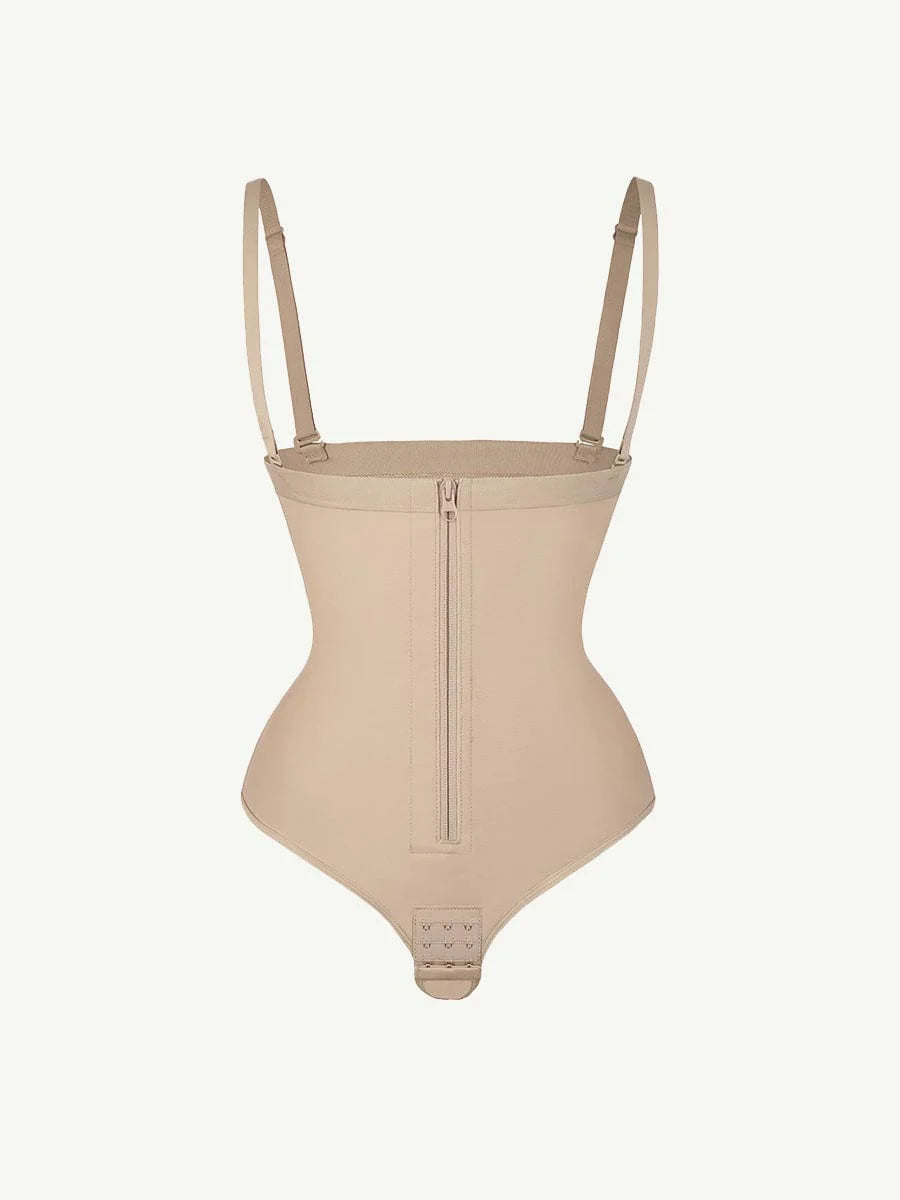 Air Sculpt High-Waist Thong Bodysuit with Straps